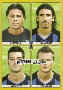 Sticker Morello / Raimondi / Zoppetti / Trevisan - Calciatori 2007-2008 n. 579 - Panini