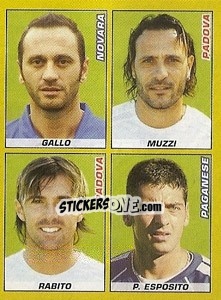 Sticker GALLO / MUZZI / RABITO / P. ESPOSITO - Calciatori 2007-2008 - Panini