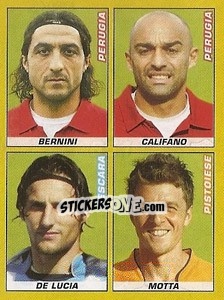 Cromo BERNINI / CALIFANO / DE LUCIA / MOTTA - Calciatori 2007-2008 - Panini