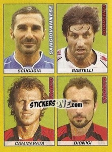 Figurina SCUGUGIA / RASTELLI / CAMMARATA / DIONIGI - Calciatori 2007-2008 - Panini