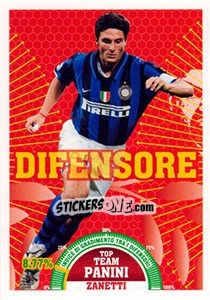 Sticker Javier Zanetti (Inter) - Calciatori 2007-2008 n. T4 - Panini