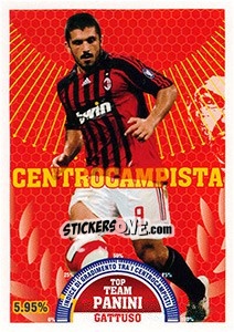 Sticker Gennaro Gattuso (Milan) - Calciatori 2007-2008 n. T7 - Panini
