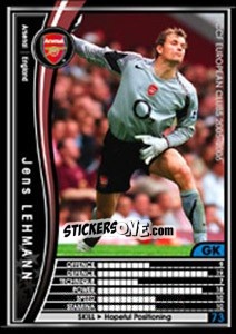 Sticker Jens Lehmann - Sega WCCF European Clubs 2005-2006 n. 1 - Panini