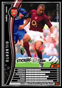 Sticker Gilberto Silva - Sega WCCF European Clubs 2005-2006 n. 8 - Panini