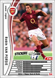 Sticker Robin van Persie - Sega WCCF European Clubs 2005-2006 n. 16 - Panini
