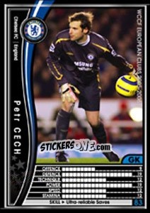 Sticker Petr Cech - Sega WCCF European Clubs 2005-2006 n. 17 - Panini