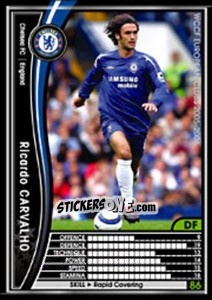 Sticker Ricardo Carvalho - Sega WCCF European Clubs 2005-2006 n. 18 - Panini