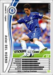 Sticker Asier Del Horno - Sega WCCF European Clubs 2005-2006 n. 19 - Panini