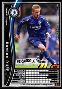 Sticker Damien Duff - Sega WCCF European Clubs 2005-2006 n. 24 - Panini