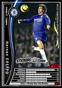 Sticker Hernan Crespo - Sega WCCF European Clubs 2005-2006 n. 30 - Panini