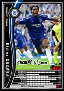 Figurina Didier Drogba - Sega WCCF European Clubs 2005-2006 - Panini