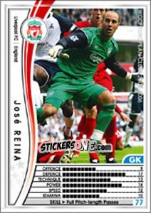 Figurina Pepe Reina - Sega WCCF European Clubs 2005-2006 - Panini