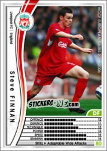 Sticker Steve Finnan - Sega WCCF European Clubs 2005-2006 n. 35 - Panini