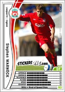 Sticker Stephen Warnock - Sega WCCF European Clubs 2005-2006 n. 38 - Panini