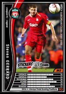 Sticker Steven Gerrard - Sega WCCF European Clubs 2005-2006 - Panini