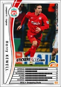 Sticker Harry Kewell - Sega WCCF European Clubs 2005-2006 n. 42 - Panini