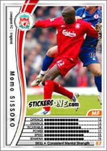 Sticker Mohamed Sissoko - Sega WCCF European Clubs 2005-2006 n. 43 - Panini