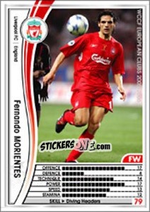 Sticker Fernando Morientes - Sega WCCF European Clubs 2005-2006 n. 47 - Panini