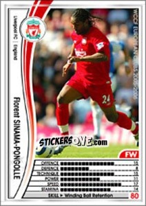 Sticker Florent Sinama-Pongolle - Sega WCCF European Clubs 2005-2006 n. 48 - Panini