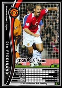 Sticker Rio Ferdinand - Sega WCCF European Clubs 2005-2006 n. 51 - Panini