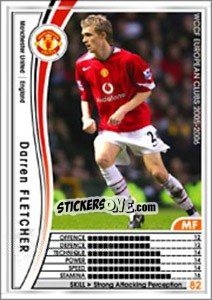 Sticker Darren Fletcher - Sega WCCF European Clubs 2005-2006 n. 55 - Panini