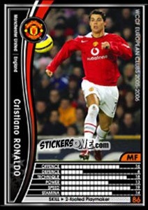 Sticker Cristiano Ronaldo - Sega WCCF European Clubs 2005-2006 n. 59 - Panini