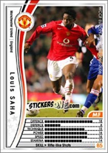 Sticker Louis Saha - Sega WCCF European Clubs 2005-2006 n. 60 - Panini
