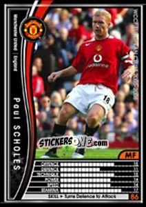 Sticker Paul Scholes - Sega WCCF European Clubs 2005-2006 - Panini