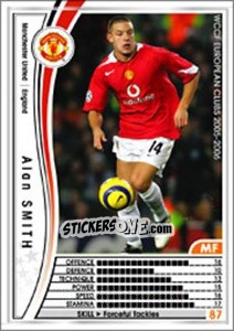 Sticker Alan Smith - Sega WCCF European Clubs 2005-2006 n. 62 - Panini