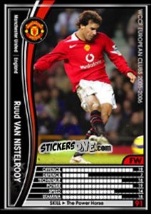 Sticker Ruud Van Nistelrooy - Sega WCCF European Clubs 2005-2006 n. 64 - Panini