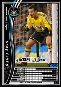 Sticker Shay Given - Sega WCCF European Clubs 2005-2006 n. 65 - Panini