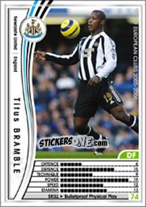 Cromo Titus Bramble - Sega WCCF European Clubs 2005-2006 n. 68 - Panini