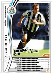 Sticker Lee Bowyer - Sega WCCF European Clubs 2005-2006 n. 71 - Panini