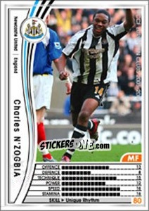Cromo Charles N'zogbia - Sega WCCF European Clubs 2005-2006 n. 74 - Panini