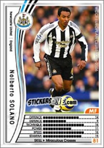 Sticker Nolberto Solano - Sega WCCF European Clubs 2005-2006 n. 76 - Panini
