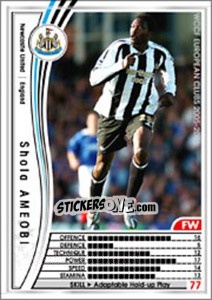Sticker Shola Ameobi - Sega WCCF European Clubs 2005-2006 n. 77 - Panini
