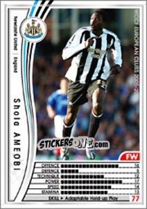 Figurina Shola Ameobi - Sega WCCF European Clubs 2005-2006 - Panini