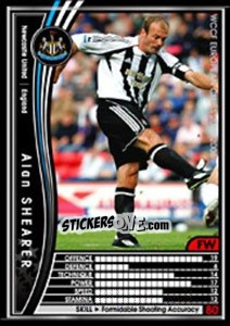 Sticker Alan Shearer - Sega WCCF European Clubs 2005-2006 n. 80 - Panini