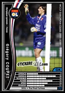 Sticker Gregory Coupet - Sega WCCF European Clubs 2005-2006 n. 81 - Panini
