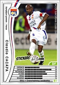 Sticker Claudio Cacapa - Sega WCCF European Clubs 2005-2006 n. 83 - Panini