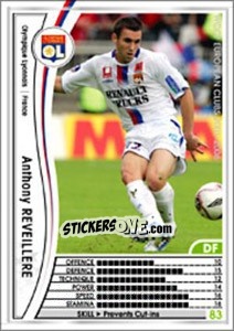 Sticker Anthony Reveillere - Sega WCCF European Clubs 2005-2006 n. 86 - Panini