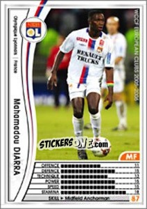 Sticker Mahamadou Diarra - Sega WCCF European Clubs 2005-2006 n. 87 - Panini