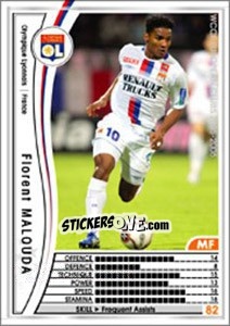 Sticker Florent Malouda - Sega WCCF European Clubs 2005-2006 - Panini