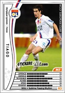 Sticker Tiago Mendes - Sega WCCF European Clubs 2005-2006 n. 91 - Panini