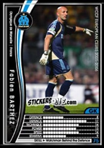 Sticker Fabien Barthez - Sega WCCF European Clubs 2005-2006 - Panini