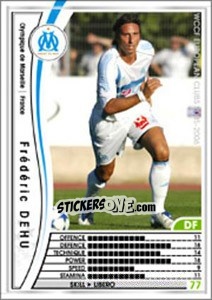 Sticker Frederic Dehu - Sega WCCF European Clubs 2005-2006 n. 101 - Panini
