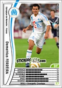 Sticker Demetrius Ferreira - Sega WCCF European Clubs 2005-2006 n. 102 - Panini