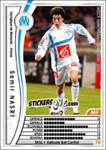 Sticker Samir Nasri - Sega WCCF European Clubs 2005-2006 - Panini