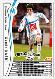 Sticker Samir Nasri - Sega WCCF European Clubs 2005-2006 n. 107 - Panini