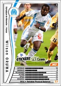 Sticker Wilson Oruma - Sega WCCF European Clubs 2005-2006 n. 108 - Panini